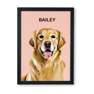 custom pet portrait - unique gift for pets lovers - gåva till hundägaren