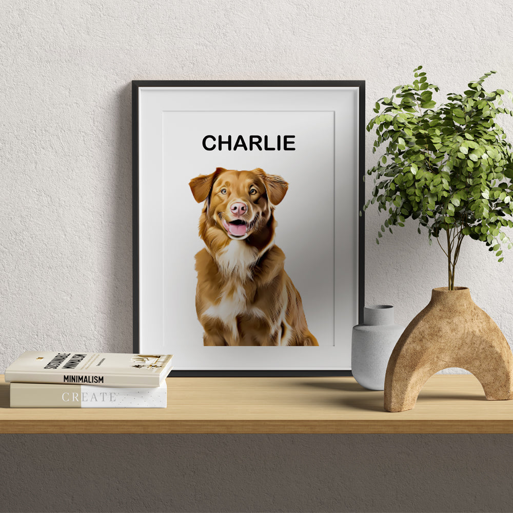 custom pet portrait - unique gift for pets lovers - gåva till hundägaren